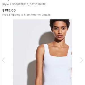 Vince white square neck tank!!